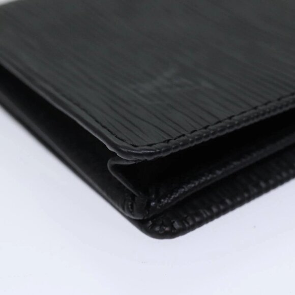 LOUIS VUITTON Epi Porte Cartes Credit Long Wallet Black - Picture 7 of 16